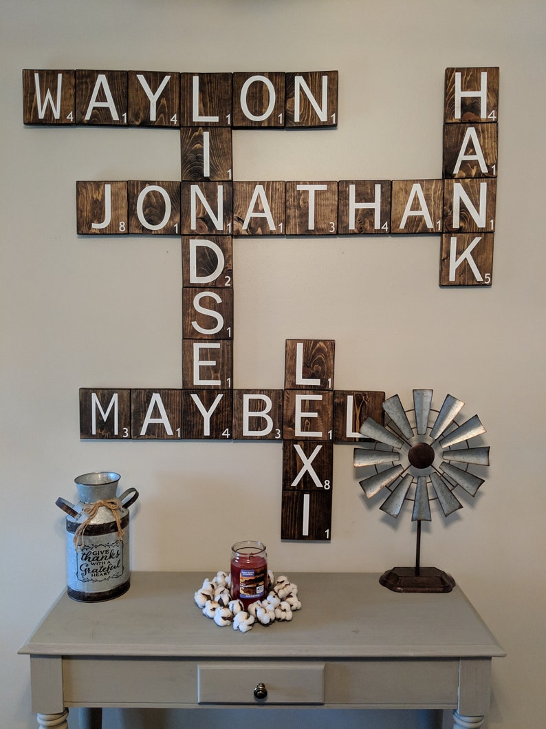 Scrabble Letters Large Scrabble Tiles Letter Tiles Wall Etsy