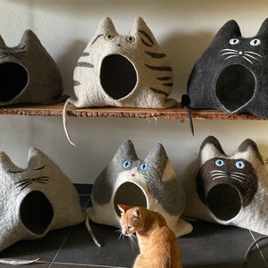 Lit Pour Chat Niche Pour Chats Chat Grotte Feutre Maison Etsy Lit Pour Chat Niche Pour Chats Chat Grotte Feutre Maison Etsy