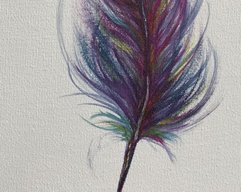 Digital Download: Purple Feather - Original Artwork for your home or use in your creative designs