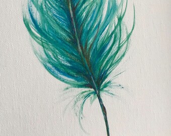 Digital Download: Blue Feather - Original Artwork for your home or use in your creative designs