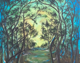 Acrylic Painting Print on Giclee: “Pathway to Peace” 2023 Original Artwork