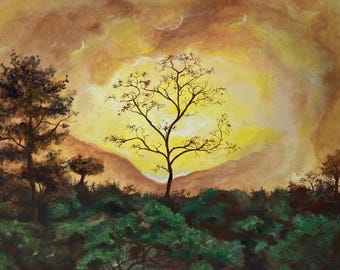 Original Artwork: “Tree of Life, South Aftica” 2024 Painting Print on Giclee