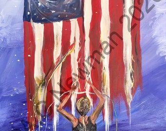 Original Painting Print on Giclee: “Stitching It All Back Together” Original Artwork