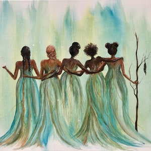 Original Artwork: “Sisterhood II” 2022 Painting Print on Giclee