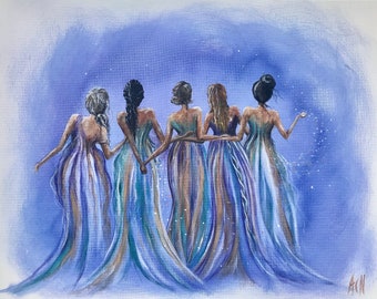 Original Artwork: “Sisterhood” 2022 Painting Print on Giclee
