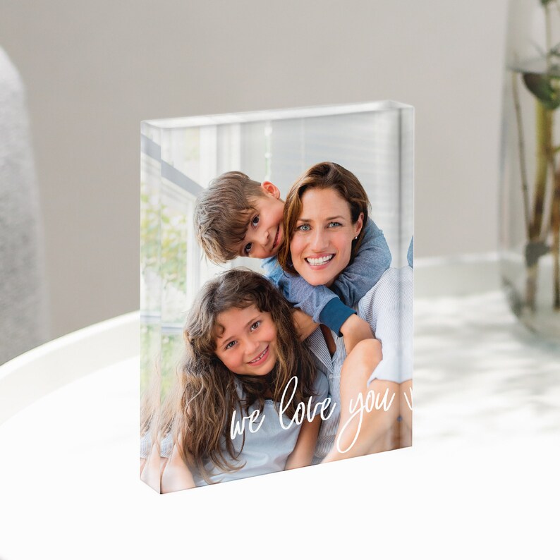 Personalized Acrylic Photo Block Mother's Day Gift Etsy