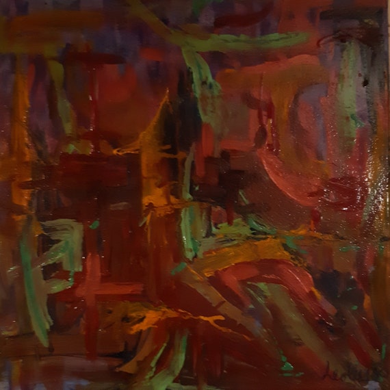 Handgemachte Original Abstrakte Kunst Gestreckt Leinwand Etsy