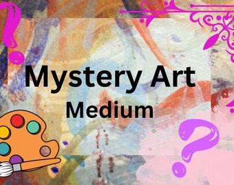 Mystery Art Pack: Medium A selection of hand made original art and prints within this mystery pack. Abstract art and expressive paintings.