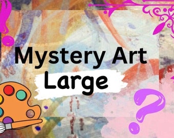 Mystery Art Pack: Large.  A selection of hand made original art and prints within this mystery pack. Abstract art and expressive paintings.