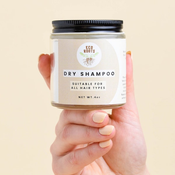 Natural Dry Shampoo 4oz Jar | Zero Waste Dry Shampoo | Organic Dry Shampoo | Vegan Dry Shampoo | Shampoo Powder | Non Aerosol Dry Shampoo