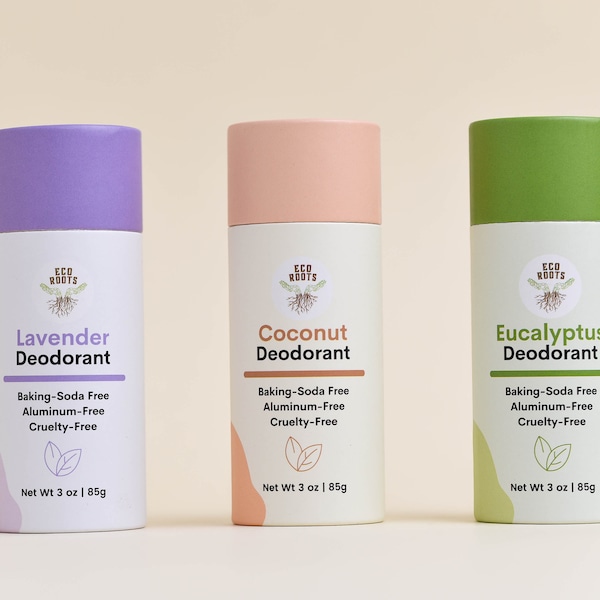 Zero Waste Deodorant 3oz | Baking-Soda Free Deodorant | Aluminum Free Deodorant | Plastic-Free Deodorant | Natural Deodorant | Biodegradable