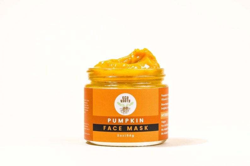 Pumpkin Enzyme Mask Vegan Face Mask Gentle Enzyme Peel Zero Waste Face Mask Skin Brightening Mask Natural Facial Mask Skincare image 1