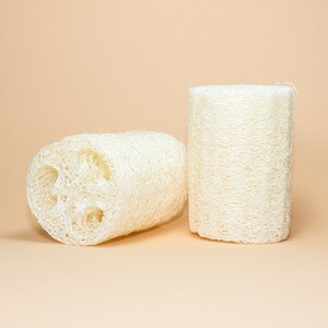 Natural Loofah Set Of 2 | Loofah Sponge | Zero Waste Loofah | Plastic-Free Kitchen | Dish Sponge | Loofah Body Scrubber | Dish Scrubber image 3