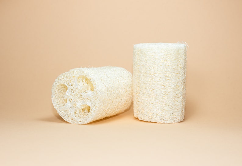 Natural Loofah Set Of 2 | Loofah Sponge | Zero Waste Loofah | Plastic-Free Kitchen | Dish Sponge | Loofah Body Scrubber | Dish Scrubber image 3