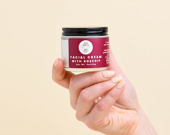 Rosehip Face Cream | Fragrance-Free Rosehip Cream | Natural Face Moisturizer | Zero Waste Moisturizer | Nourishing Face Cream Rosehip Oil