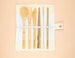 Zero Waste Plastic Free Reusable Bamboo Cutlery Set Fork, Spoon, Knife, Chopsticks, Straw 