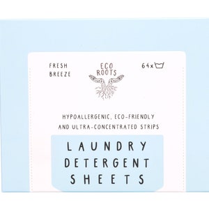 Laundry Detergent Sheets - 64 Loads | Zero Waste Laundry Detergent | Laundry Detergent Strips | Plastic Free Laundry Detergent | Ecofriendly