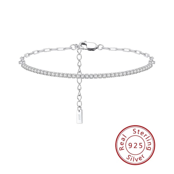 925 Sterling Silver Tennis Bracelet