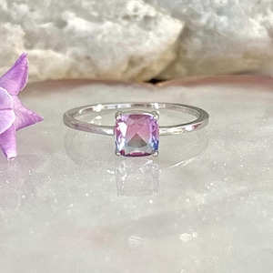 Purple Marine Cocktail Ring in Sterling Silver
