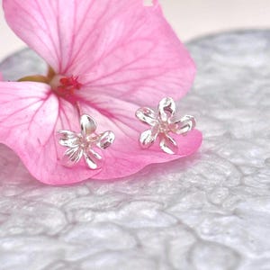 Flower Sterling Silver Stud Earrings