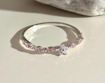 Little Cherry Blossom Ring in Sterling Silver