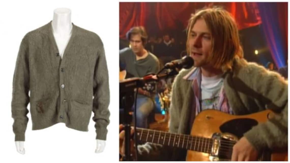Kurt Cobain MTV Unplugged Cardigan. Mohair Grunge Green. Etsy UK