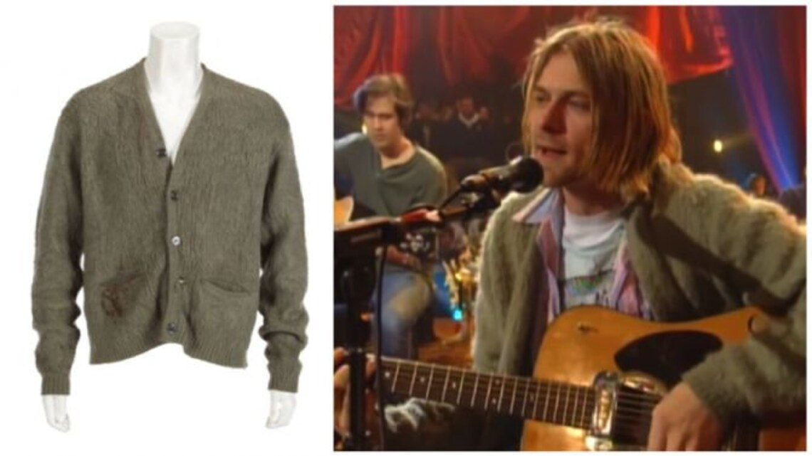 Kurt Cobain MTV Unplugged Cardigan Mohair Grunge Green Replica Of The 