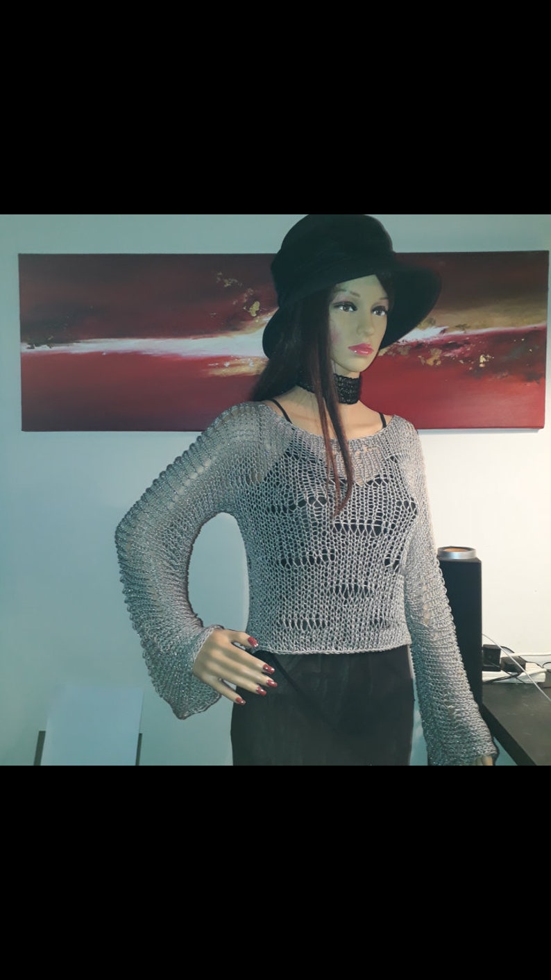 Ladies Top / Jumper Cover Up Loose Knit Punk Boho Grunge Etsy UK