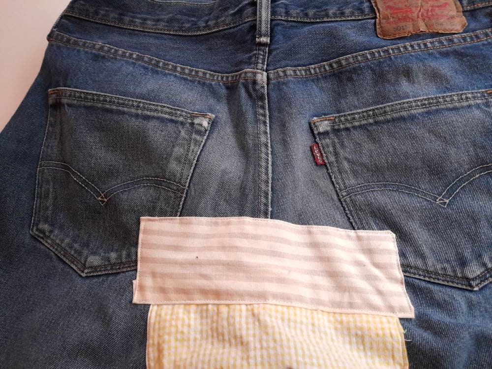 Kurt Cobain Jeans Levi 501 Jeans gepatched en distressed - Etsy Nederland