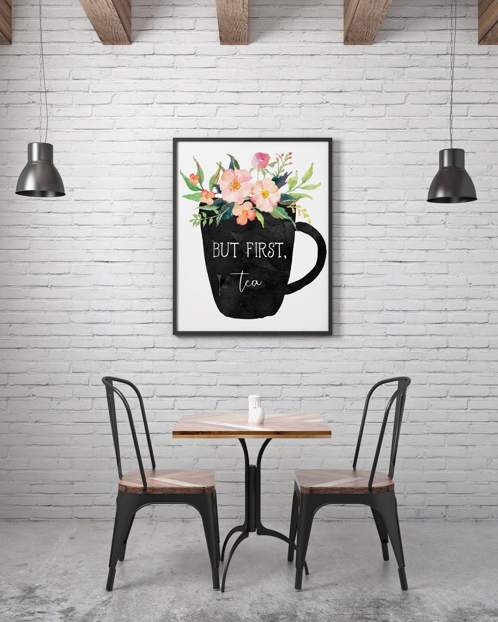But First Tea Printable Wall Art Kitchen Wall Art Tea | Etsy