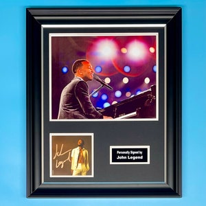 John Legend Signed Photo In Luxury Handmade Wooden Frame & CD With AFTAL Member COA Autograph Music Memorabilia Poster