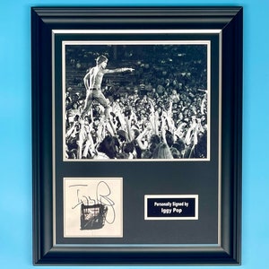 Iggy Pop Signed Photo In Luxury Handmade Wooden Frame & AFTAL Member COA Autograph Music Memorabilia Poster Every Loser Cover