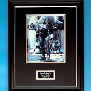 Peter Weller Signed Photo In Luxury Handmade Wooden Frame & AFTAL Member COA Robocop Poster Movie Film TV Memorabilia Autograph Auto