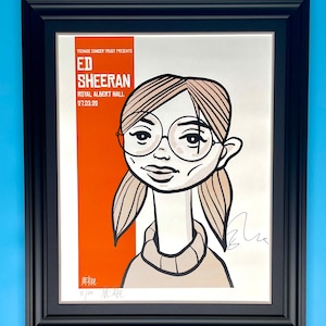 Pete McKee & Ed Sheeran Signed Photo In Luxury Handmade Wooden Frame With COA Music Memorabilia Autograph Limited Edition Poster