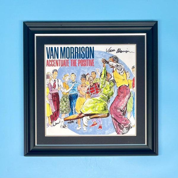Van Morrison Signed Photo In Luxury Handmade Wooden Frame With Limited Edition Vinyl & COA Music Autograph Memorabilia Poster
