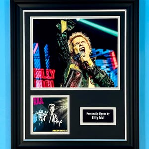 Billy Idol Signed Photo In Luxury Handmade Wooden Frame & AFTAL Member Certificate Of Authenticity Poster Music Memorabilia Autograph Auto