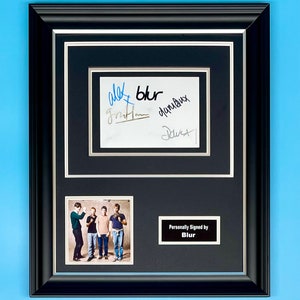 Blur Signed Photo In Luxury Handmade Wooden Frame & CD With AFTAL Member Certificate Of Authenticity Autograph Music Memorabilia Poster