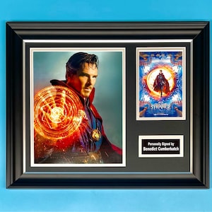 Benedict Cumberbatch Signed Photo In Luxury Handmade Wooden Frame & AFTAL Member COA Doctor Strange Poster Movie Film Memorabilia Autograph