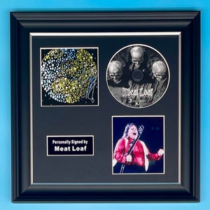 Meat Loaf Signed Photo & CD In Luxury Handmade Wooden Frame With AFTAL Member Certificate Of Authenticity Music Memorabilia Autograph Poster