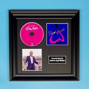 Andrew Lloyd Webber Signed Photo & CD In Luxury Handmade Wooden Frame With AFTAL Member COA Autograph Music Memorabilia Poster Cover