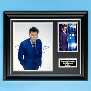 デイビッドテナント直筆サイン入り写真フレーム付き デイヴィッド・テナントのサイン入り8x10ドクターフー写真