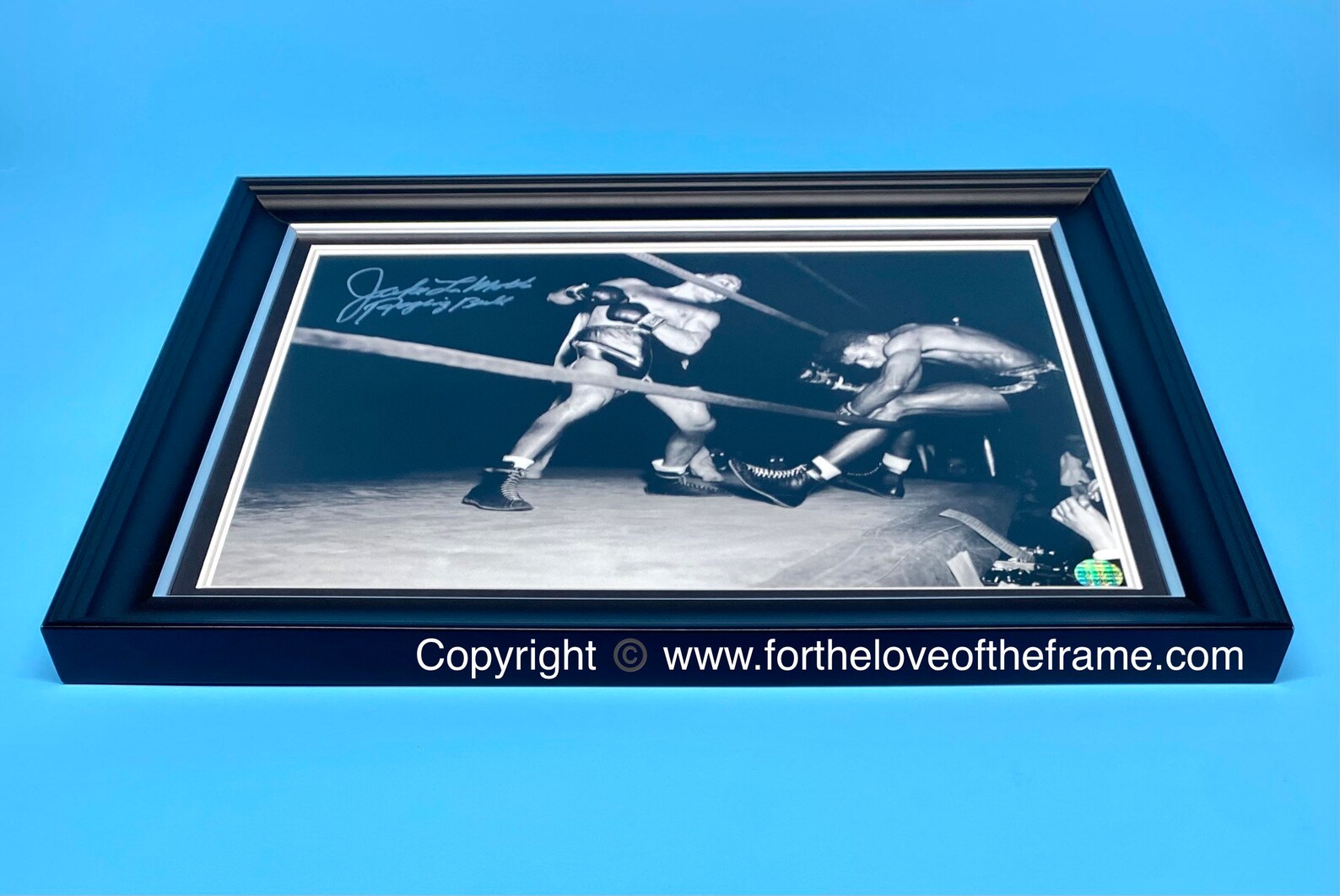 Jake La Motta Signed Autograph Boxing Memorabilia Raging Bull Photo in