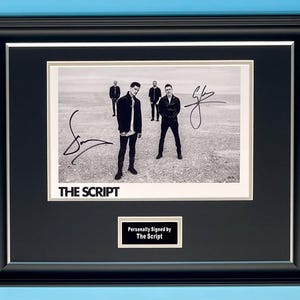The Script Signed Photo In Luxury Handmade Wooden Frame & AFTAL Member Certificate Of Authenticity Music Memorabilia Autograph Poster