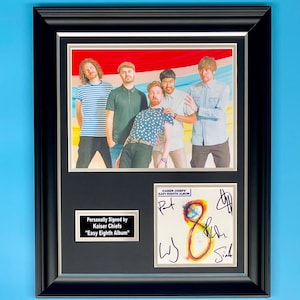 Kaiser Chiefs Signed Photo In Luxury Handmade Wooden Frame & CD With COA Autograph Music Memorabilia Poster Easy Eighth Album Cover