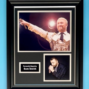 Sam Smith Signed Photo In Luxury Handmade Wooden Frame With AFTAL Member COA Music Memorabilia Autograph The Lonely Hour Poster