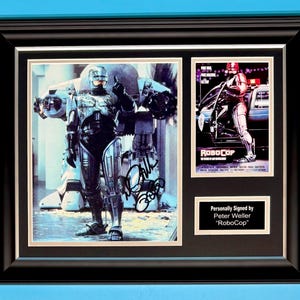 Peter Weller Signed Photo In Luxury Handmade Wooden Frame & AFTAL Member COA Robocop Poster Movie Film TV Memorabilia Autograph Auto