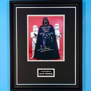 Dave Prowse Signed Photo In Luxury Handmade Wooden Frame & COA Star Wars Poster Movie Film TV Memorabilia Darth Vader Autograph Auto