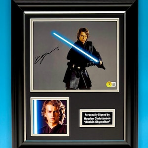 Hayden Christensen Signed Photo In Luxury Handmade Wooden Frame & Beckett COA Anakin Skywalker Star Wars Poster Movie Film Memorabilia Auto