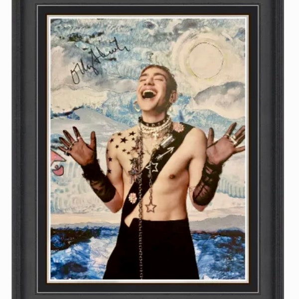 Olly Alexander Signed Photo In Luxury Handmade Wooden Frame & AFTAL Member COA Autograph Music Memorabilia Eurovision Poster