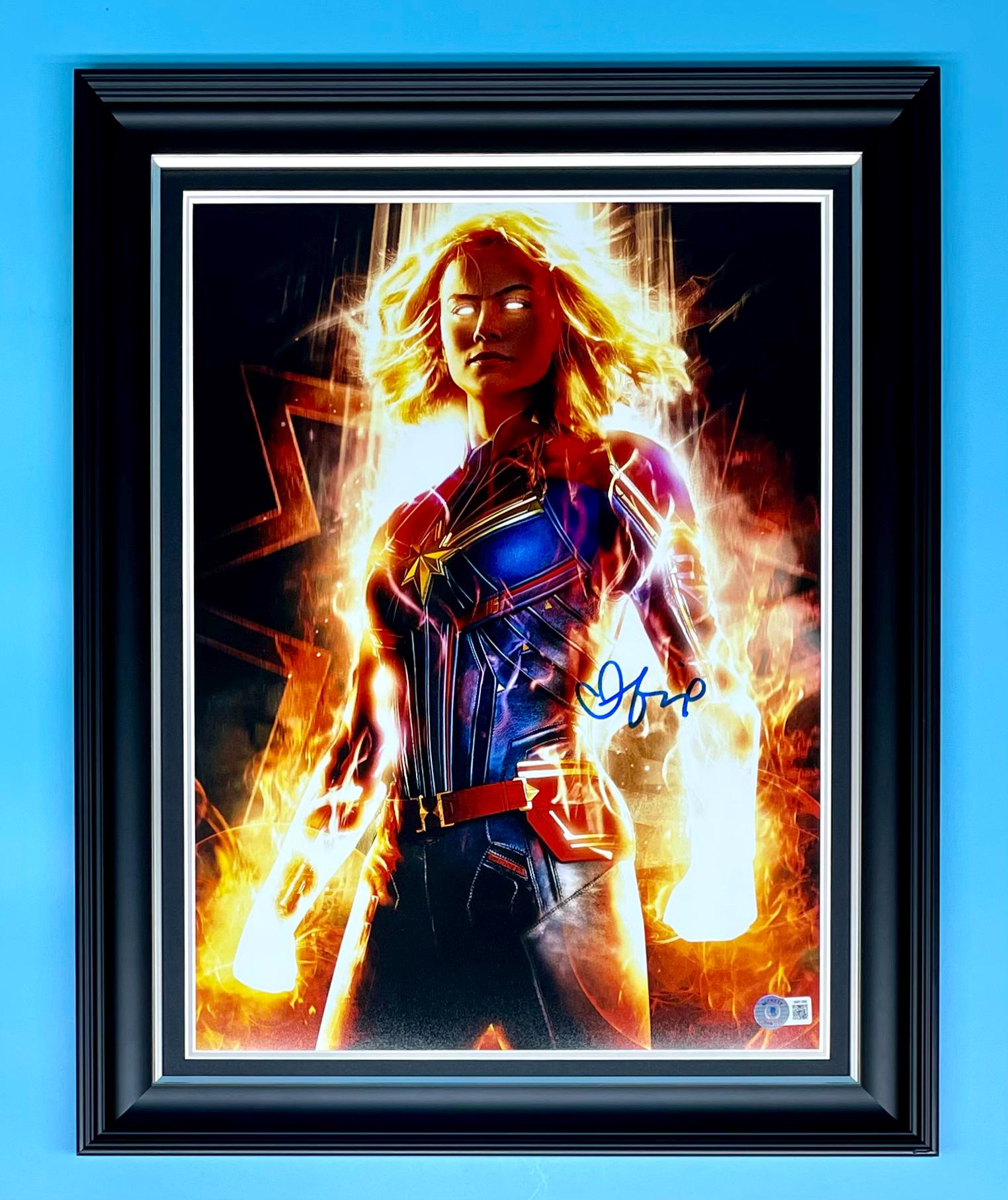 ブリー・ラーソン直筆サイン入り大型写真…Brie Larson ◇ UPPER DECK MARVEL キャプテンマーベル/ブリー・ラーソン